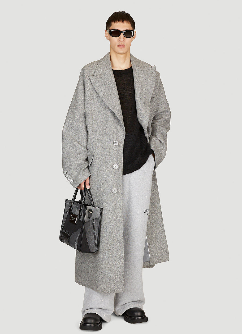 Dolce & Gabbana Men Double-Breasted Wool Coat