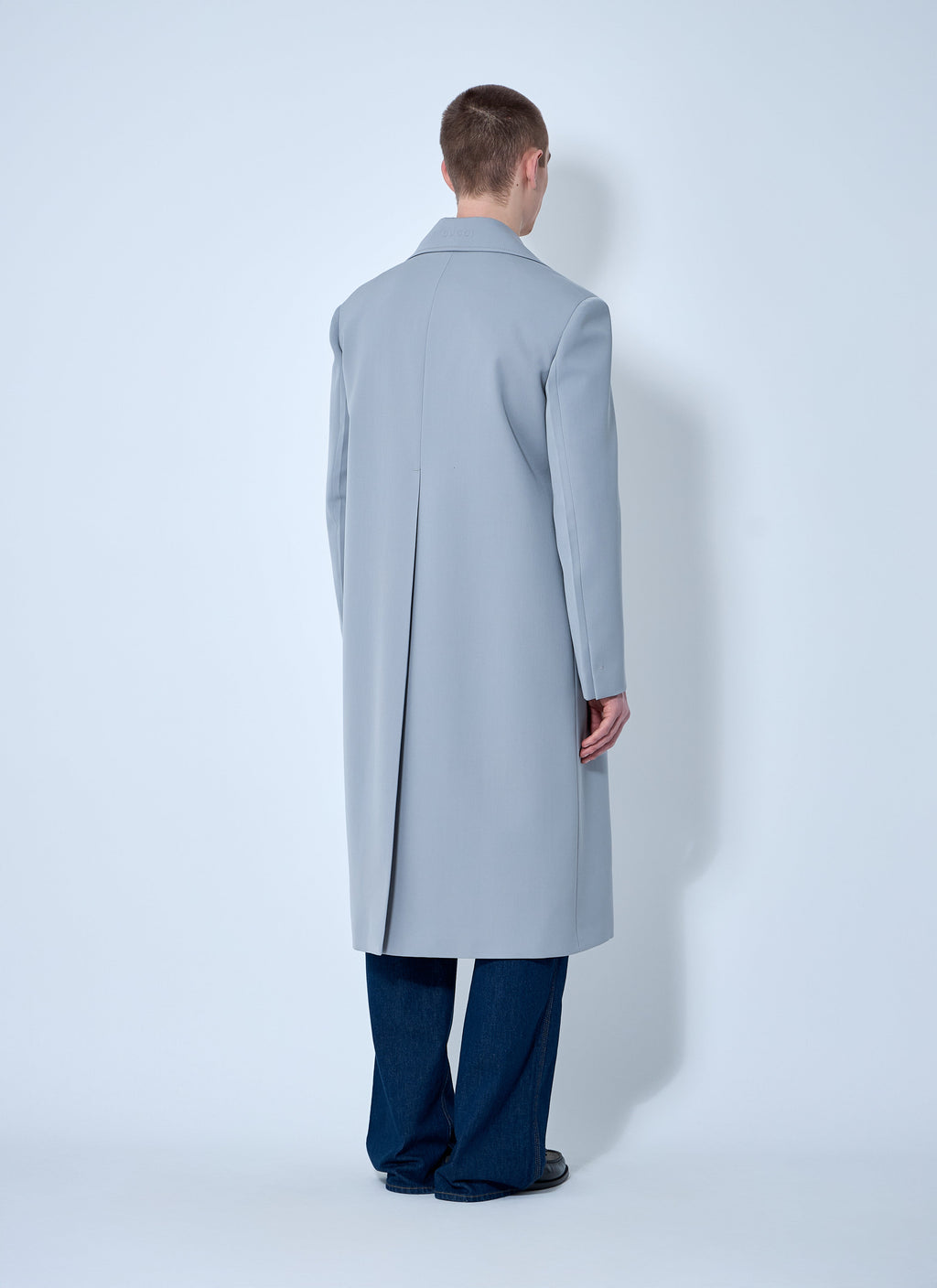 Gucci Men Single-Breasted Wool Coat